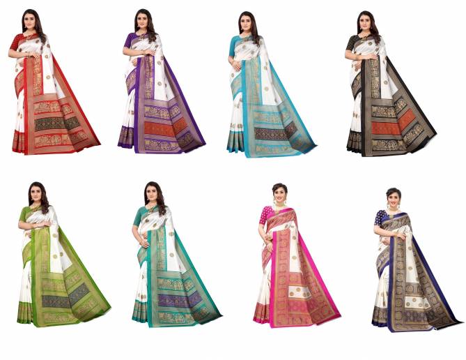 Printed Art Silk 9 Printed Regular Wear Saree Collection